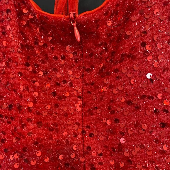 Red Sparkle Mini‎ Dress Women's Size Small - Picture 8 of 9